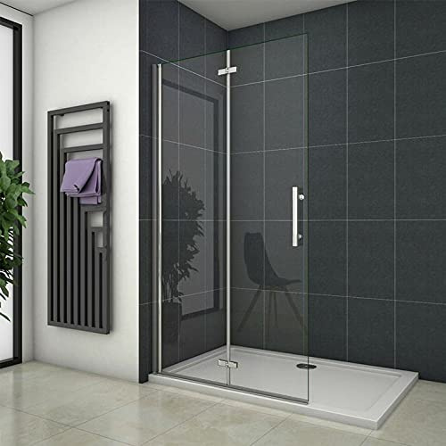 Aica Sanitaer Caja de ducha Vidrio templado 6mm cromo Plegable 2 hojas 106x195 cm