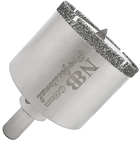 NBB galvanisiert Diamantbohrer mit dreieckigem Schaft Diamantkrone zum Nassbohren in Marmor Luxusstein Keramik Granit Fliesen Glas usw. in Tischbohrmaschine und Pistolenbohrmaschine (50mm)