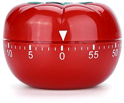 YUMILI Cooking Clock Timer, Kitchen Timer, Tomato Shaped Mechanical 60 Minutes Countdown Timer Kitchen Cooking & Baking Helper(small 6.3 * 4.5cm)