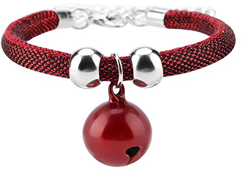 Katzenhalsband, Haustier Hunde Katze Halsband Justierbarer Haustier-Hund Katze Halsbänder Versorgung Katzenglockenhalsband mit Glocken Verlängerungskette Katzenhalsbänder für Kleine Haustiere
