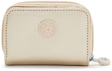 Kipling Damen-Geldbörse, Schwarz, Starry Gold Metallic, 3''L x 4.125''H x 1''D, Damen Tops Geldbörse Kompakt Praktisch Nylon Reise Kartenhalter