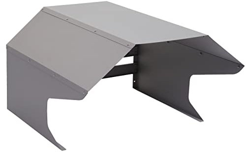 Mähroboter-Garage HWC-L43, Dach Unterstand für Rasenmäher, Metall 40x59x69cm - grau