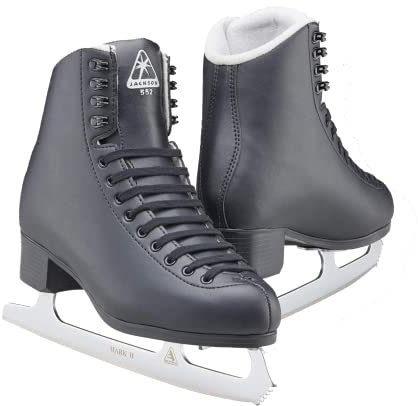 Jackson Ultima Classic JC552 Eiskunstlaufschuhe für Herren/Jungen, mittlere Breite, Bündel mit Skate-Guards für Herren, Größe 40
