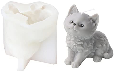 JS MOLD Silikonform Tiere 3D, Katzen Form Silikon Seifengießform,Tier Gießformen Silikon,Epoxidharz Formen für Kuchen,kerzen, Seifen, Fondant Kuchen Dekoration Form (Niedliche Katzen)