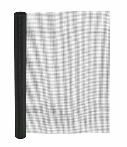 Garmix Fliegengitter Insektenschutz Moskitonetz Aluminium/Edelstahl Schwarz 100cm 1,4 x 1,6mm (5m Edelstahl Schwarz)