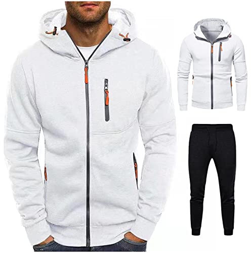 Trainingsanzug Herren Xl Jogginganzug Herren Set Hausanzug Einfarbig 2-Teilig Winter Kuschelig Tracksuit Herren Baggy Streetwear Trainingsanzüge Jogging Anzug Herren Set Sport Anzug Für Männer @3