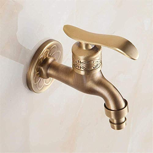 Wandmontierter Vintage-Wasserhahn, Wasserhahn für den Außenbereich, modernes, einfaches Messing, poliertes heißes und kaltes Waschbecken, Waschbecken-Wasserhahn, Badezimmer-Waschbe