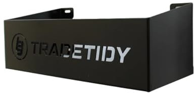 Tradetidy Tool Storage Holder for Toolbox, Tool Bag, Plumbing Tools and More, Ideal for Van Storage, Garage Storage and Workshops, Powder-Coated Steel Construction, Rounded Edges, Colour - Black