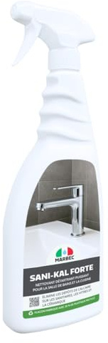 MARBEC SANI-KAL FORTE 750ML Détergent anticalcaire puissant pour salle de bain, élimine les dépôts tenaces, idéal pour sanitaires, vitres et robinetteries.
