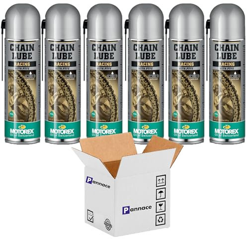 Kit de révision lubrifiant pour chaînes, compatibilité RACING Chain Lube, spray lubrifiant pour chaînes 500 ml (6 unités de 500 ml)