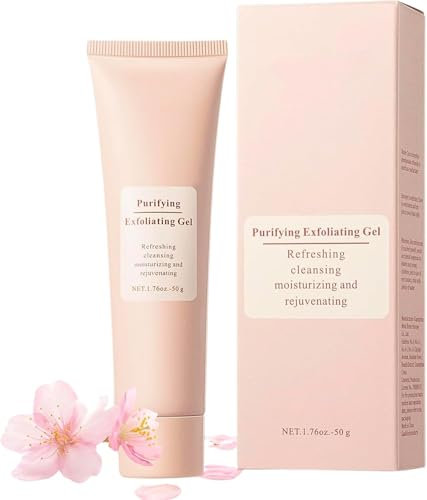 Purifying Exfoliating Gel, Face Exfoliator Gel, Peeling Face Scrub, Gentle Exfoliating Face Wash, Soft Dead Skin, Cleansing, Moisturizing, Soothe Purify Facial Skin Care(1.76oz.)