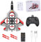 KBIBCK Avion RC, Avion télécommandé, Avion radiocommandé 2,4 GHz avec LED, modèle d'avion télécommandé avec 4 Axes stabilisateur gyroscopique pour Edébutants, Enfants et Adultes