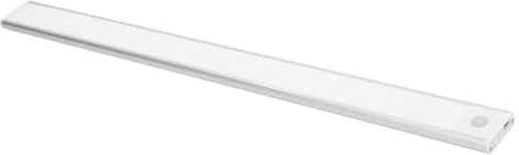Pongnas LED Motion Sensor Light, 50cm Magnetic Cabinet Light Night Light Bar with 3 Colour Temperature Dimmable Rechargeable Closet LED Light for Staircase Silver