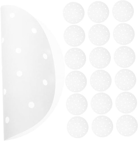 MAGICLULU 500 Piezas Revestimiento de Papel para Vaporera Color Claro para Hornear y Cocinar Freidora de Aire para Vaporera de Bambú