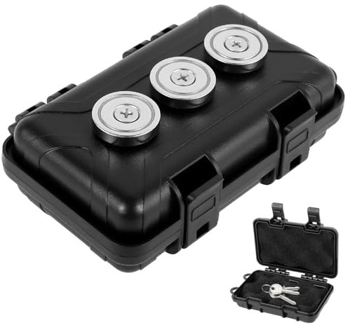 Foppla 1pc/2pcs Magnetschlüsselhalter unter dem Auto ausblenden Tastaturkasten mit starkem Magnet wasserdichtem Magnetschlüssel Hider Multifunktioneller Magnetschlüsselpreis sicherer Magnetbox für den