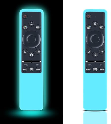 Funda de silicona para mando a distancia Samsung bn59 de TV, brilla en la oscuridad, para mando a distancia Samsung Smart TV - Pack de 2