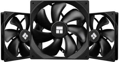 Thermalright TL-C14C X3 Ventilateur PWM silencieux pour boîtier de processeur avec vitesse de 1500 tr/min 140 mm Noir