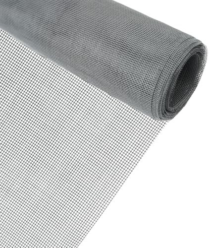 MOSTFUN Moustiquaire Fenêtre 120 x 250 cm, Moustiquaire En Fibre De Verre, Moustiquaire Fenetre Enroulable Découpable, Anti-Insectes Mouches, pour Porte Fenêtre Baie Vitrée (Gris)