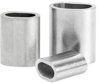 LZZYFPX Abrazadera de Clip for Cable de Acero Inoxidable 304 con Casquillo Ovalado (para Cable de 0,5 a 6 mm)(50PCS 2.5MM Ferrule)