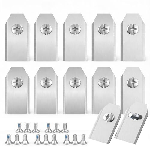 Cuchillas de Repuesto para Cortacésped Robot x12, para Todos los Cortacésped Husqvarna Automower e Gardena+12 Tornillos, Accesorios Ideales para Jardín y Hogar