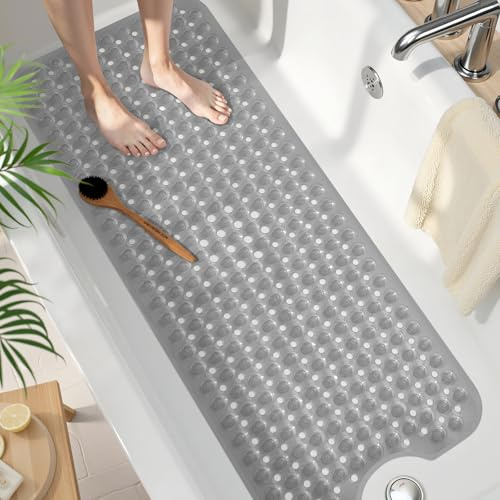 Homaxy Badewannenmatte rutschfest, BPA Frei Antirutschmatte, 100 x 40 cm