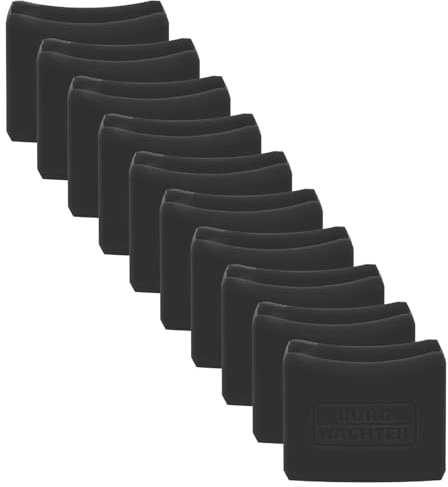 BURG-WÄCHTER Vorhangschloss-Hüllen zum Nachrüsten, Kunststoff-Abdeckungen für 40er MAGNO- und ALUTITAN-Schlösser, Oberflächenschutz und farbige Kennzeichnung, 10er-Pack, Lock Cover LC 40, Schwarz