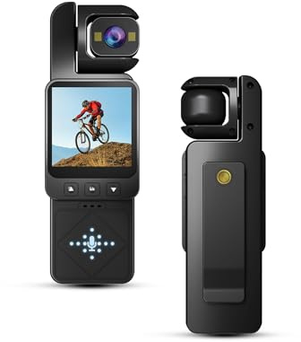 BETTERMO Bodycam Body Camera 1080P Full HD Mini Portable Action Camera Video Cameras with 360° Rotating Lens, Motion Stabilization, Pocket Vlog Camera for Vlogging, Sports, Outdoor