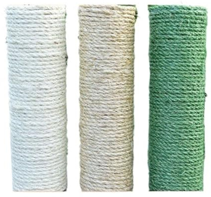 Corda Di Juta Gatto che si arrampica, corda di canapa verde, tiragraffi fatto a mano, lettiera fai da te, colore primario, 6 mm, 8 x 20 m