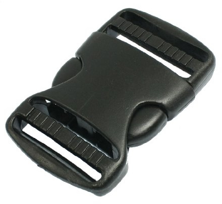 Sourcingmap 3.5cm Replacement Belt Connecting Black Plastic Quick Release Buckle