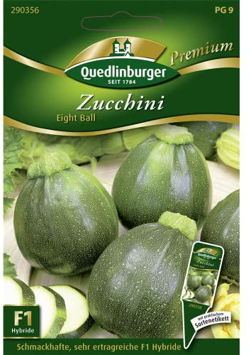 Zucchini 'Eight Ball' F1, 1 Tüte Samen