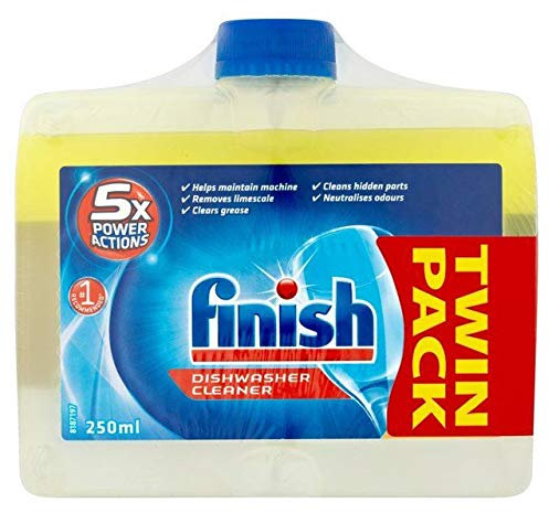 Finish Lot de 2 nettoyants pour lave-vaisselle Citron 2 x 250 ml