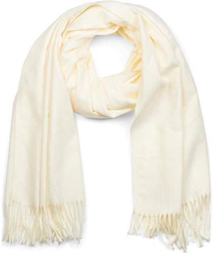 styleBREAKER Unisex Web-Schal Viskose Fransen | 70x182 cm großes Format für flexible Styling-Optionen, wärmendes Material für den Winter, auch als Schultertuch drapierbar.