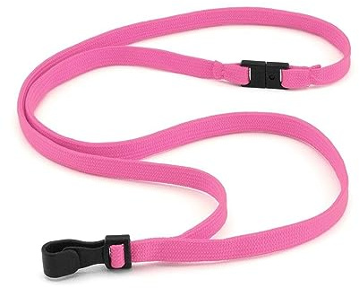CKB LTD Rosa Wegbrechen Sicherheitsleine Schlüsselbändern mit J-Haken-Clips aus Kunststoff für Messen, Festivals, Feierlichkeiten, Konferenzen, Tagungen, Partys, Veranstaltungen uvm - 50 Stück