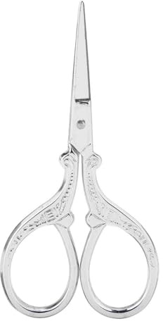 Forbici da Ricamo a Punto Croce Forbici da Cucito in Acciaio Inox per Uso Domestico, Forbici Artistiche per Lavori Fai da Te (Argento)