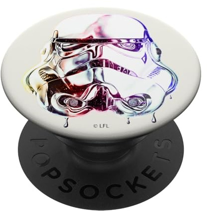 PopSockets Star Wars Stormtrooper Rainbow Drip Helmet PopSockets PopGrip: Swappable Grip for Phones & Tablets