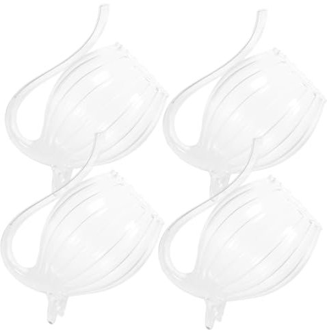 DOITOOL 4pcs Creative Glass Cups Elegant Drinking Glasses for Wine Juice Cocktails Unique Design for Parties Bars Weddings Stylish Bar Use Drinking Cups