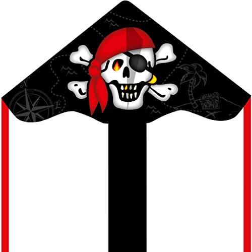 HQ Simple Flyer Jolly Roger 85cm Kinderdrachen ab 5 Jahre für wenig Wind