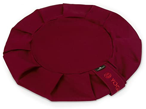 Yoga Studio Coussin de méditation rond Zafu Spare EU | Coton bio | Housse amovible lavable uniquement | Poignée de transport