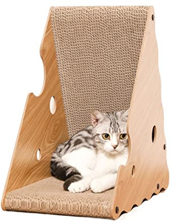 Dreieckiges Katzenversteck, tragbares Katzenbett, Katzenkratzer aus Pappe, for Schleifen der Krallen von Katzen, langlebig und langlebig