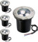 Spot Encastrable au sol à LED, 4Pcs 3W 8cm Spots Led Encastrable Exterieur Rond, IP67 Étanchéité, pour Eclairage de Chemin D'accès pour Terrasse de Jardin Escalier Garage