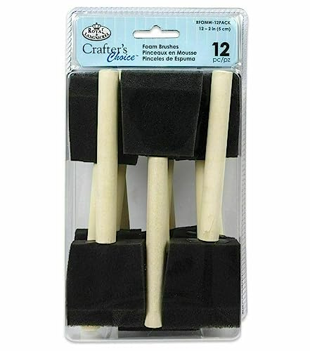 ARIATI Pack of 12 Foam PaintBrushes Sponge Brushes for Painting and Staining