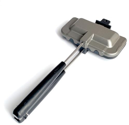 Fiorky Frühstücks-Sandwich-Maker, doppelseitig, abnehmbare Sandwich-Backform, umklappbare Grillpfanne for Pfannkuchen, Omeletts, Toast
