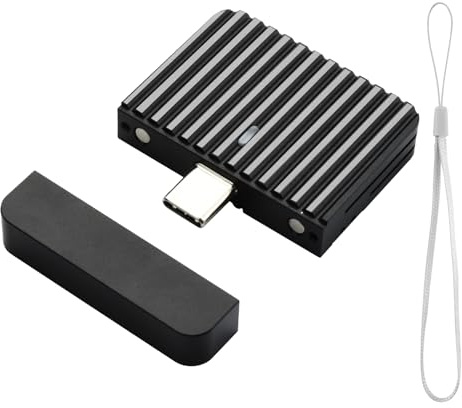 ELUTENG M.2 NVMe SSD Gehäuse USB-C Adapter, 10Gbps USB3.2 Gen2 für PCIe NVMe 2230 SSD mit M Key, Externe M2 Gehäuse Größe 2230 mit Umhängeband, UASP & Trim Unterstützt﻿