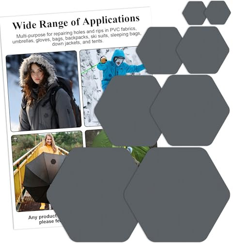 Harsgs Down Jacket Repair Patches Self Adhesive for Nylon Repair, Grey