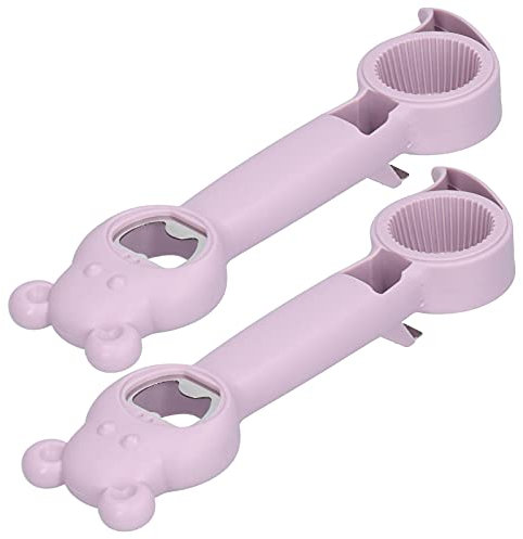 2 abrelatas manual, abrelatas universal portátil, abrebotellas para abrir botellas de cerveza, latas, botellas de refrescos (morado)