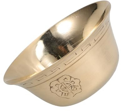 Alipis Brass Bowl Buddhist Worship Bowl for Buddha Home Temple Decor