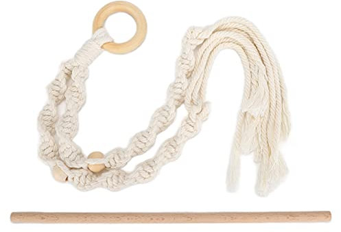 Cotton Rope Toilet Paper Holder, Handmade Wall Hanging Bathroom Roll Holder with Chipboard, Ideal for Kitchen, Living Room, Convenient to Load and Unload