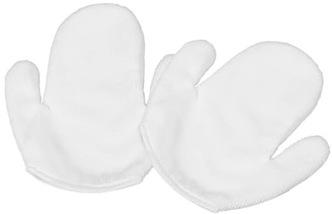 FRCOLOR Peeling-Handschuhe Aus Baumwolle Schrubbhandschuhe Für Gesicht Tiefenreinigungshandschuhe Make-up-entfernungshandschuhe Wiederverwendbare Gesichtsreinigungshandschuhe