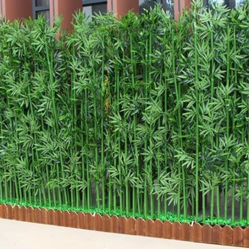 Künstlicher Bambusbaum 3 Fuß 5 Fuß 6 Fuß, künstlicher Bambus-Sichtschutz mit Holzsockel für Gartenterrasse, Terrasse, Restaurant, Hotelflur, UV-beständige Wandbegrünung im Innen- und Außenbe