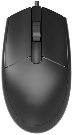 Mouse USB con cavo, mouse USB cablato per computer e laptop, uso destro o sinistro, design classico e robusto, si adatta a tutti i computer portatili desktop da utilizzare in ufficio, scuola o casa